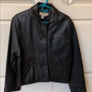 Black Leather Jacket for Women - Size Medium